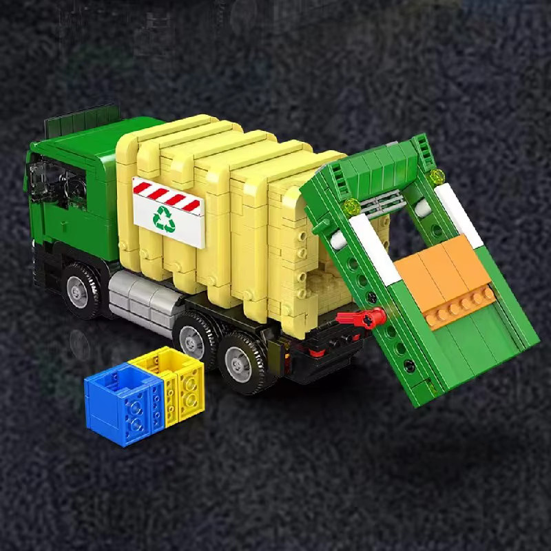 barweer Müllwagen-Bausteine, Transportfahrzeug, 646 Stück - Bild 2