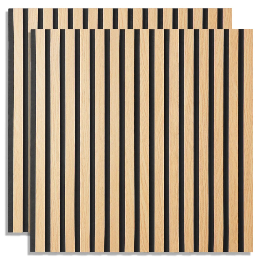 Homestyle4u Akustikpaneele aus MDF Holz in Braun, 2er Set, B/H: 60 x 60 cm - Bild 2