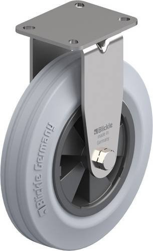 Blickle Bockrolle BX-VPP 200G-1-SG in Schwarz/Grau mit Edelstahlschraube, Rad-Durchmesser: 200 mm, Tragfähigkeit (max.): 205 kg - Bild 1