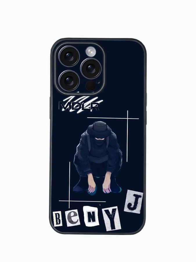 B-BENY JR Handyhülle für Apple iPhone 12 13 14 15 16 Pro Max Plus in Schwarz als klassische Softshell-Hülle - Bild 3