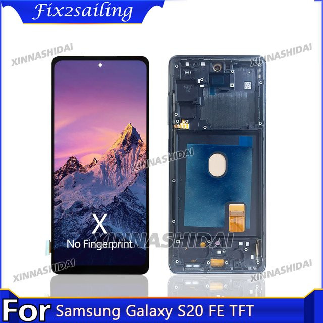 Samsung Galaxy S20 FE TFT-LCD-Display mit Touchscreen-Digitizer und Rahmen in Schwarz oder Weiß - Bild 1