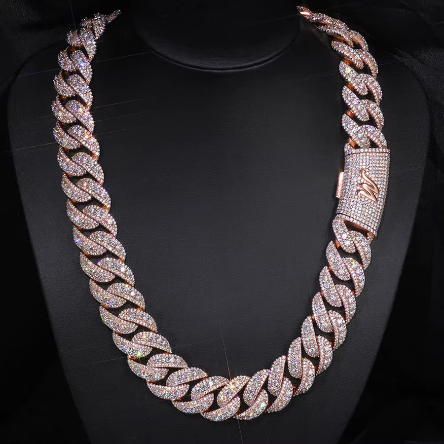 ESKEEM Halskette, kubanische Gliederkette, Roségold vergoldet, CZ - Bild 2