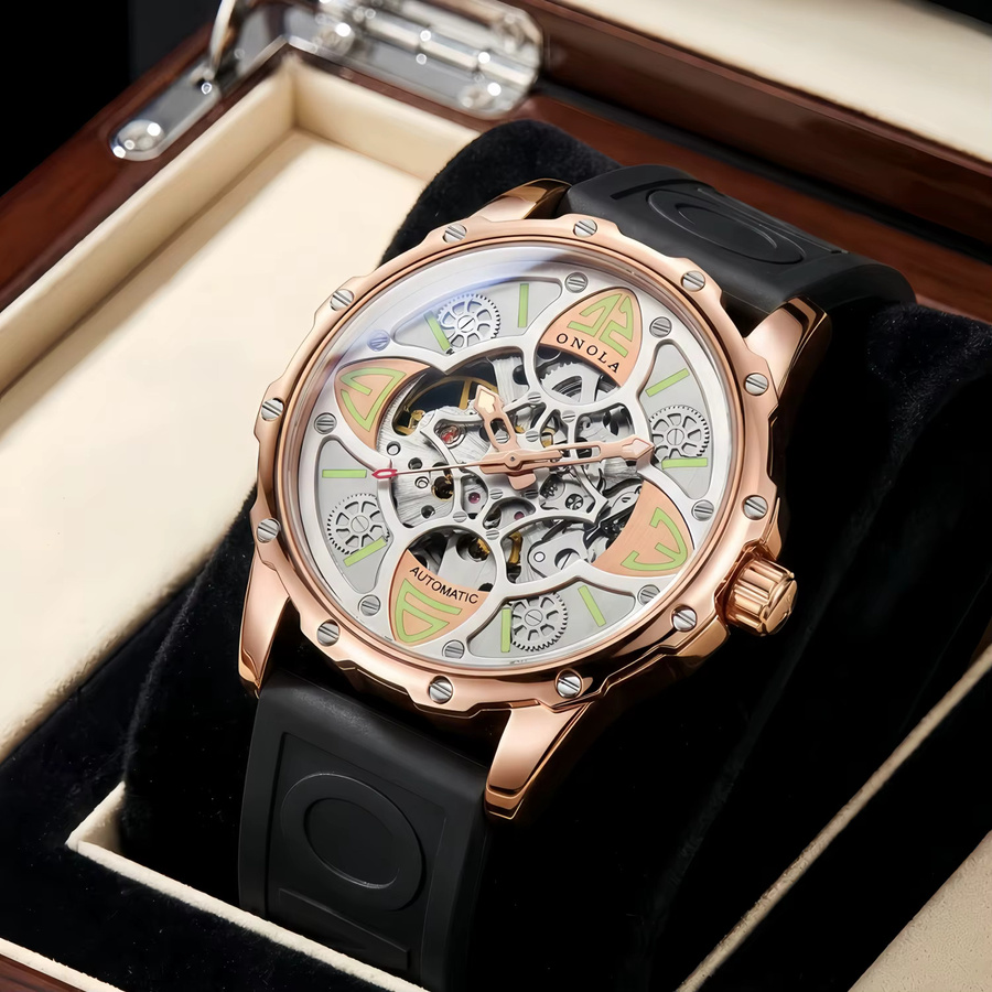 Onola Armbanduhr, Automatik, Silikon, Herren - Bild 2