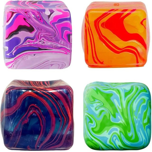 BC Pet Supplies Stressabbau-Spielwürfel, Gelgefüllter sensorischer Ball - Bild 1