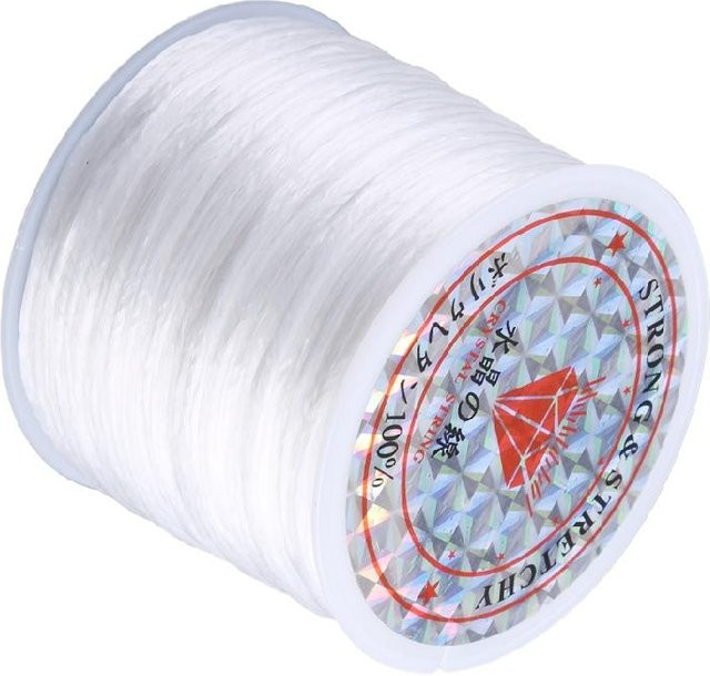 Perlen Schmuckband, 1mm Durchmesser, 100m, weiß - Bild 1