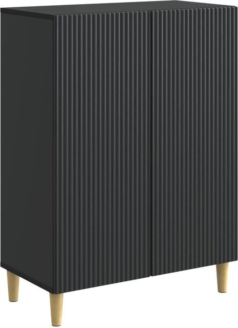 vidaXL Sideboard Schwarz im Vintage-Design aus Holzwerkstoff, B/T/H: 66 x 34,5 x 90 cm - Bild 1