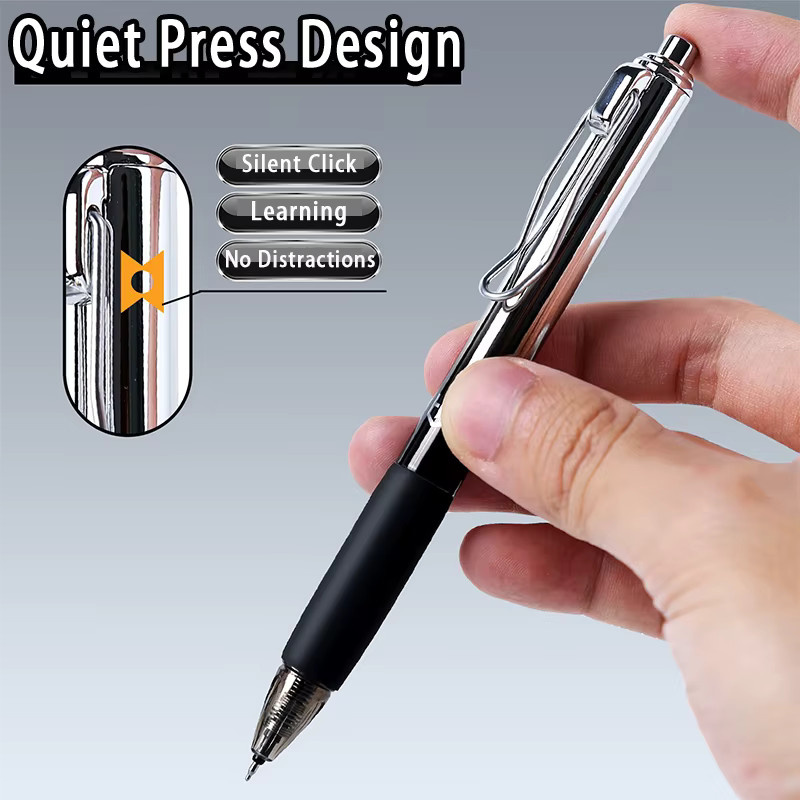 M&G Gelstift Schwarz 0,5 mm mit einziehbarem Stift und komfortablem Mehrfarb-Griff für Schule und Büro - Bild 2