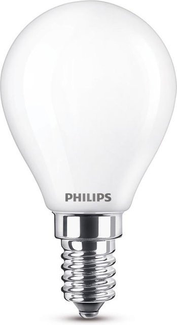 Philips LED-Leuchtmittel Classic A-Bulb E14 Tropfenform, 6,5 W, 806 lm, Weiß, H x Ø: 8 x 4,5 cm - Bild 1