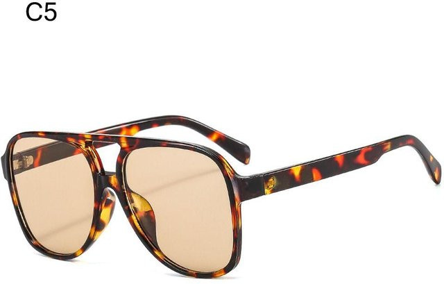 Card Chan Sonnenbrille Aviator, Vollrand, Kunststoff, Braun, Unisex - Bild 1