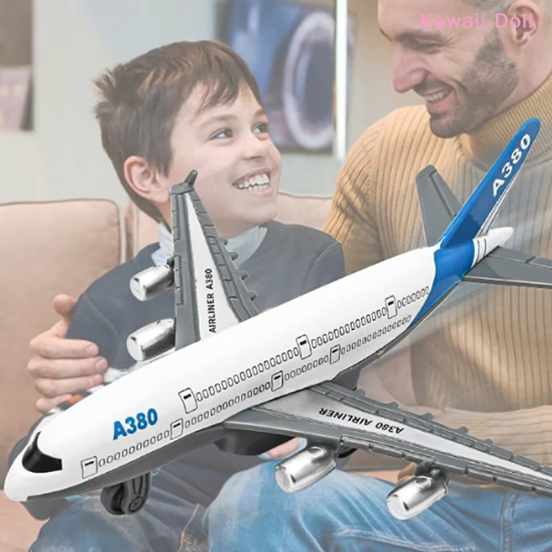 DOWMOO Simuliertes Flugzeugmodell aus Legierung, mit Rückziehfunktion, 2-teiliges Set, ab 3 Jahren - Bild 3