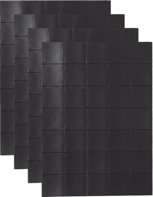 Flsun Magnetquadrate selbstklebend in Schwarz, 140 Stück, B/T/H: 1,5 x 1,5 x 0,05 cm - Bild 1