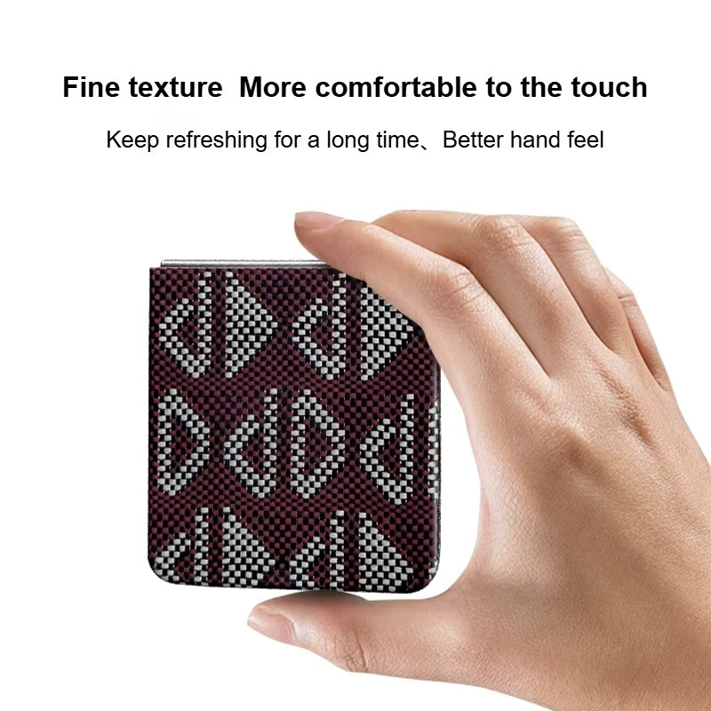 Aramid-Kevlar-Kohlefaser Business-Schutzhülle mit magnetischer Metallhalterung für Samsung Galaxy Z Flip 7 - Bild 4