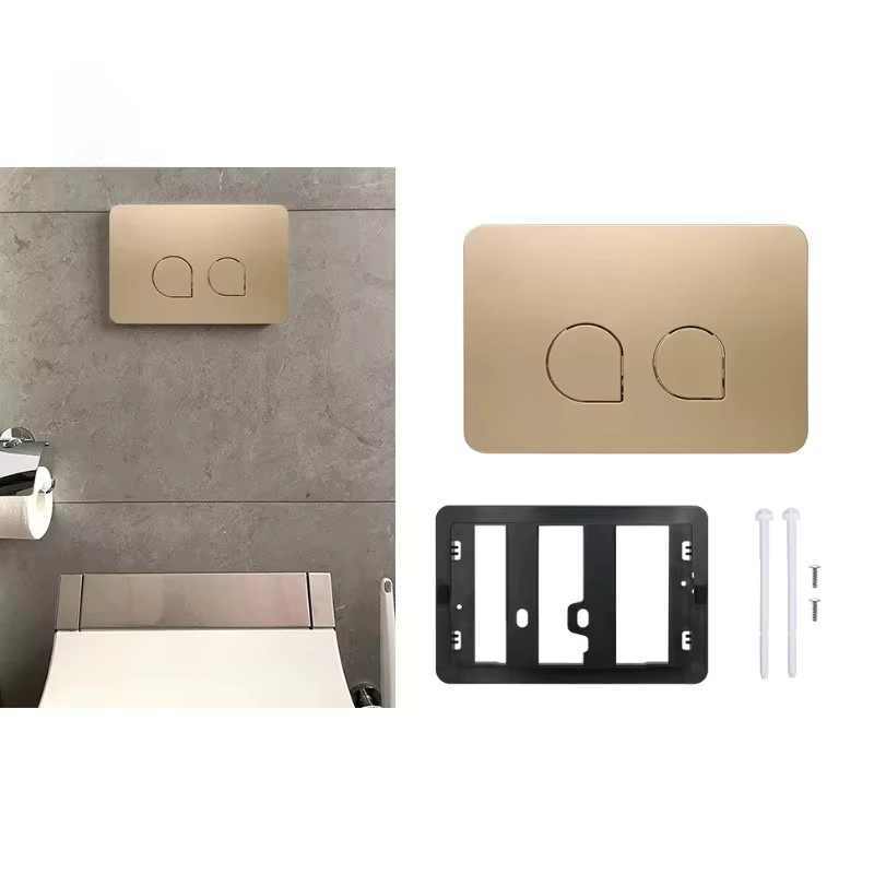 Geberit Doppelbetätigter Spülknopf für Up182 100 Unterputz-Spülkasten und Delta 21 50 Serie in Gold - Bild 3