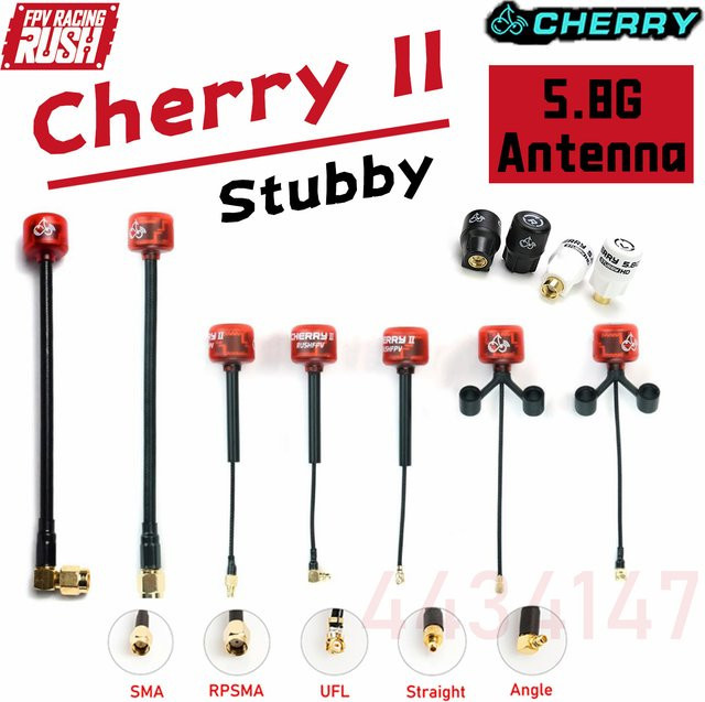 RUSHFPV Cherry 2 II 5.8G 1.8dBi FPV Antenne in Rot mit SMA MMCX UFL LHCP RHCP für RC FPV Langstrecken-Drohnen DJI O4 O4 LITE - Bild 1