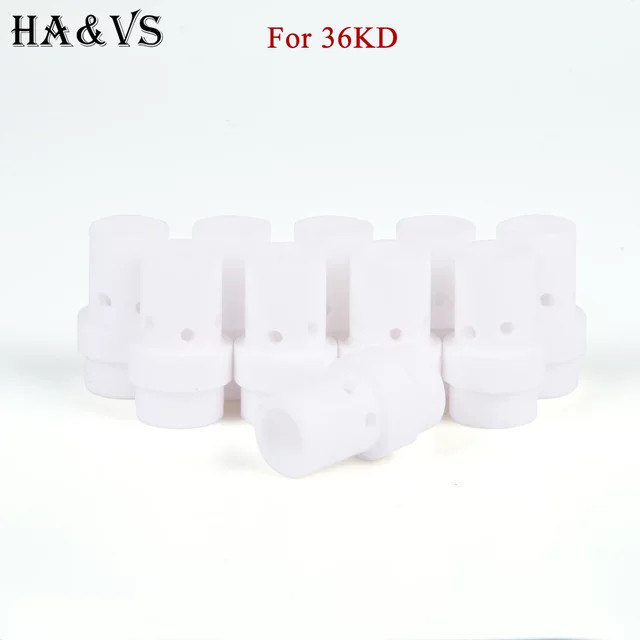 10 Stück Binzel MB 36KD Gasdiffusor für Mig/Mag-Brenner, Farbe: Weiß - Bild 1