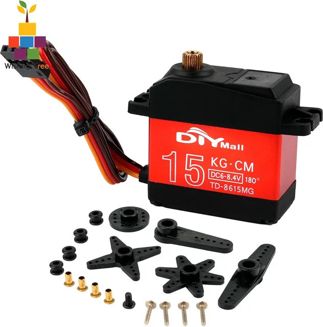 Stemedu TD-8615MG Digitaler Servomotor, 360-Grad-Drehung, Metallgetriebe - Bild 1