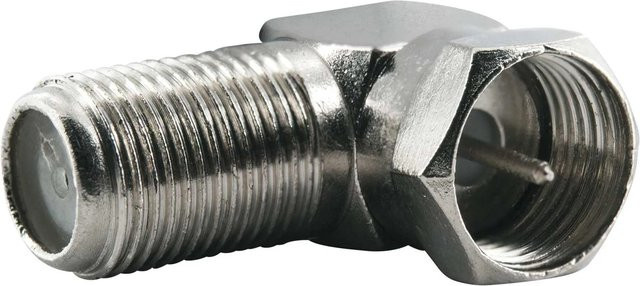 Schwaiger F-Winkeladapter 2er Set in Silber mit F-Stecker und F-Buchse WAD8321531 - Bild 2