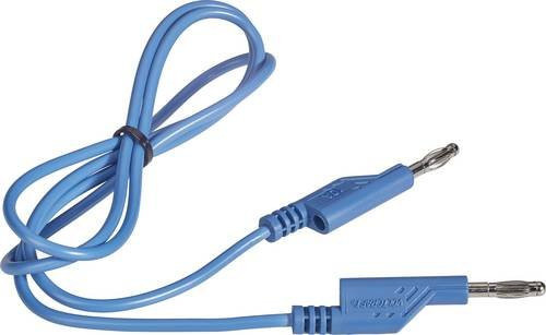Voltcraft Messleitung mit 4mm Lamellenstecker in Blau, Länge: 1,00 m - Bild 1