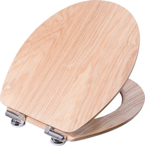 Cornat WC-Sitz LIGNA aus Echtholz, oval, braun mit Softclose-Funktion und Quick-Release, B/T/H: 47,5 x 38,7 x 2,0 cm - Bild 1