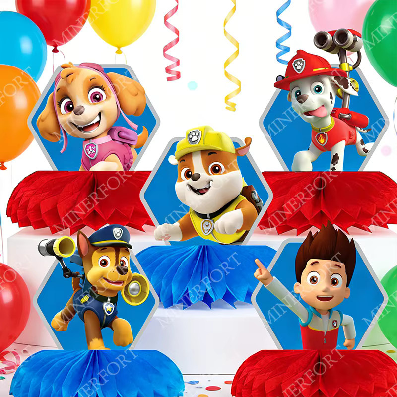 Paw Patrol Chase Desktop-Dekoration aus Papier für Kindergeburtstage, mehrfarbig - Bild 3