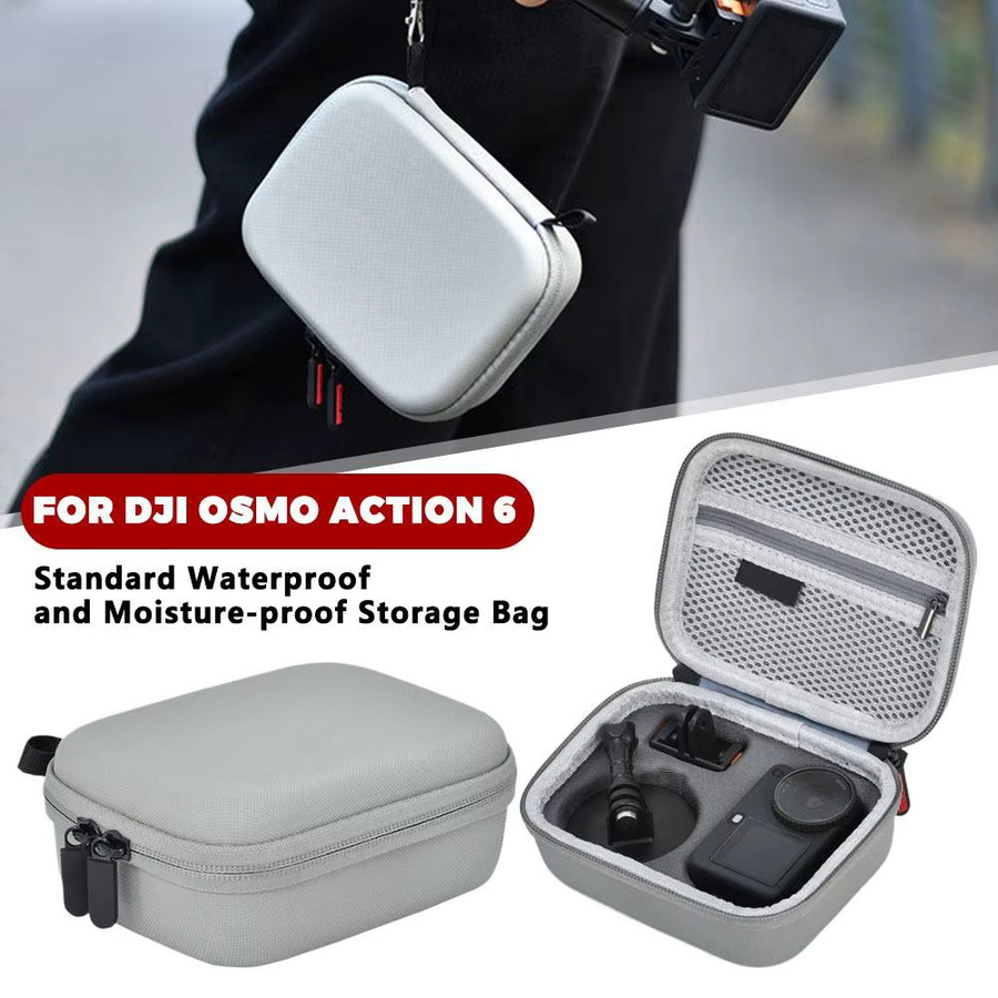 DJI OSMO ACTION 6 wasserdichte Hartschalen-Tragetasche in Grau für Reise und Zubehör-Aufbewahrung - Bild 4
