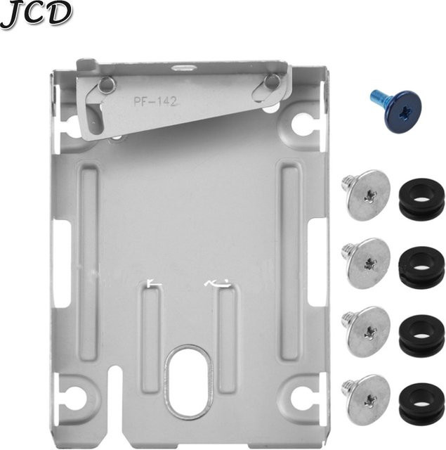 JCD HDD-Montagehalterung und Caddy mit Schrauben für PS3 Super Slim CECH-400x-Serie in Silber - Bild 1