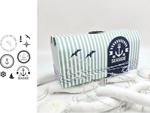 Wal-Stanzformen und Stempel von ziyu in Blau für DIY-Scrapbooking und Fotoalben - Bild 1