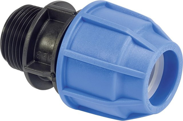 LUX-TOOLS Verbindungsstück für Schlauchanschluss als Reducer, Blau, Ø 25 mm x 33,3 mm (1 Zoll) - Bild 1