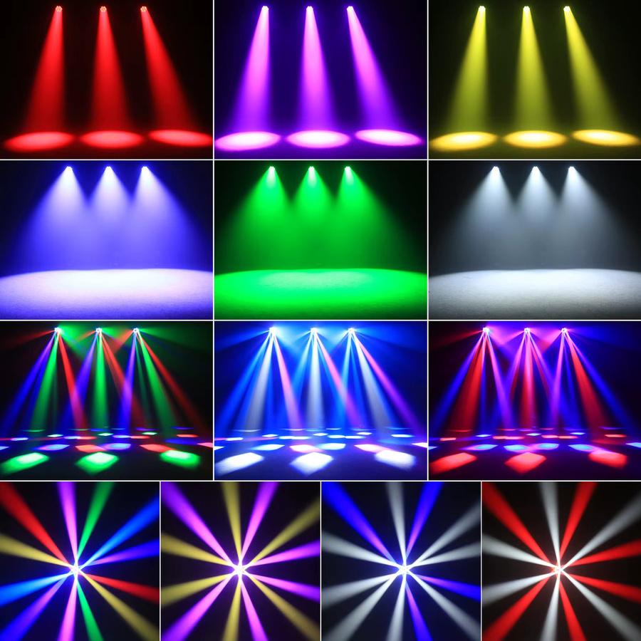 Yiflamefly 2er-Set Bee-Eye Moving Head Lights mit 350W und 7x50W RGBW LEDs in Schwarz inklusive Koffer - Bild 2