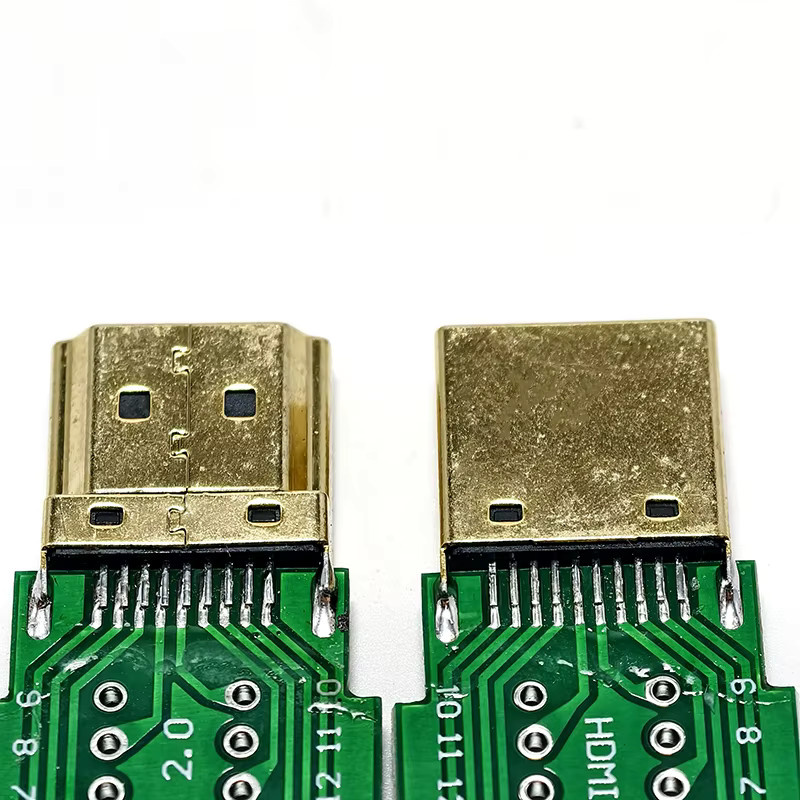 JCD HDMI Verbinder 19+1 Vergoldeter DIY Reparaturstecker für Standard HDMI Kabel - Bild 2