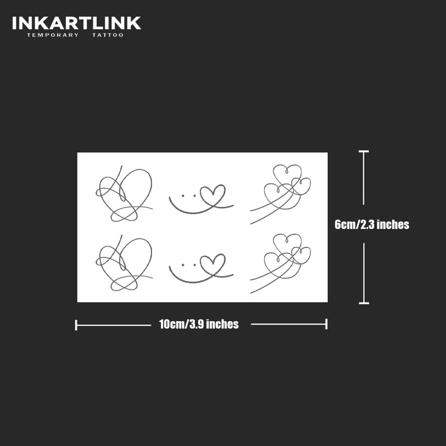 INKARTLINK Linie Liebe semi permanente Tätowierung, wasserdicht - Bild 3