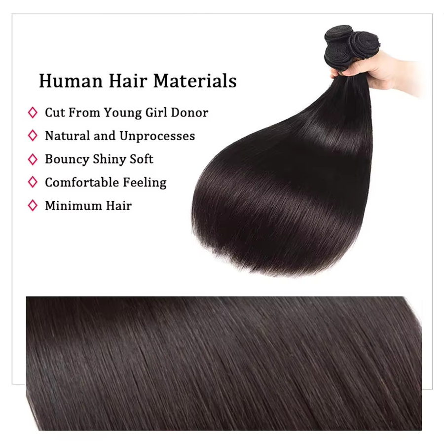 Graww Echthaar-Bündel Remy brasilianisches Haar, naturfarben, Damen - Bild 4