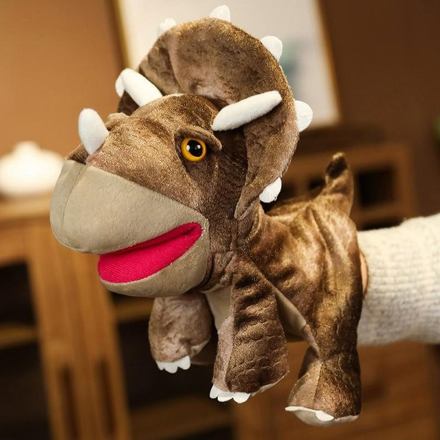 Kidsly Dinosaurier Handpuppen, Plüsch, ab 14 Jahren - Bild 1