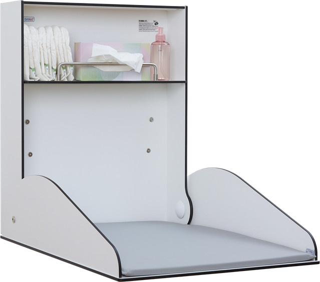 timkid Wandwickeltisch KawaHPL für Babys, weiß, B/T/H: 58,3 x 83,5 x 80 cm - Bild 1