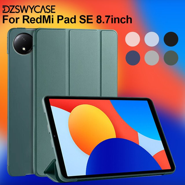 Xiaomi Silikon-Hülle für Redmi Pad SE 8,7 Zoll 2024 mit dreifach faltbarem Ständer und Smart Cover Funktion in Blau - Bild 1