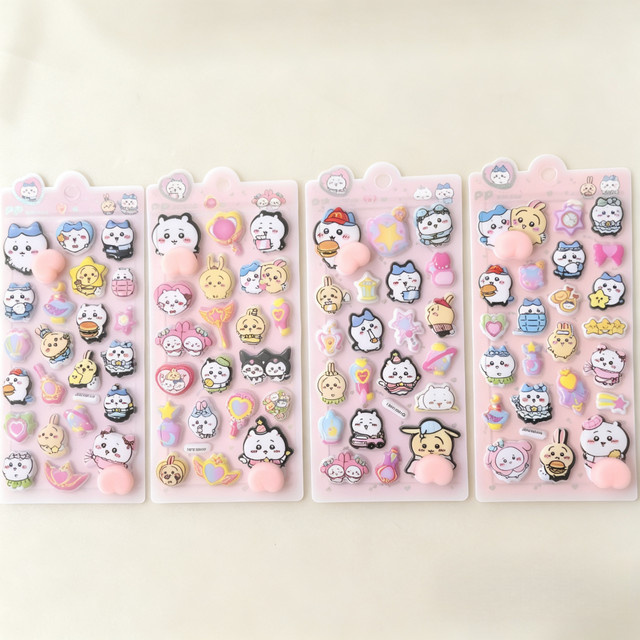 Chiikawa 3D Cartoon Pop It Pfirsich Aufkleber zur Dekoration von Handyhüllen, Notizbüchern und für DIY-Basteleien in Multicolour - Bild 1