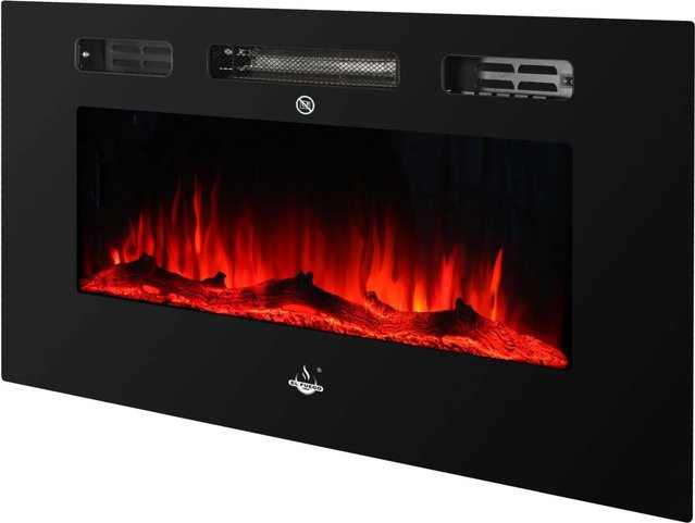 El Fuego Elektrokamin Bern mit LED-Ambientelicht in Schwarz, Rot, Blau oder Violett - Bild 1