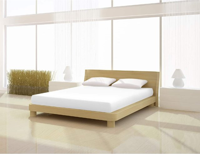 Mr. Sandman Spannbetttuch Bio Bamboo Premium in Weiß, B/T: 180 x 200 cm, H: 220 cm - Bild 1