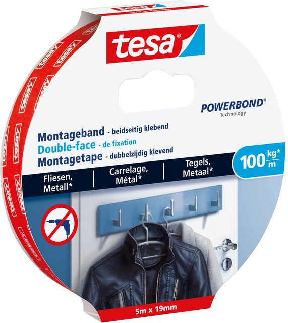 Tesa Ultra starkes Montageband für Fliesen und Metall, 5 m - Bild 1