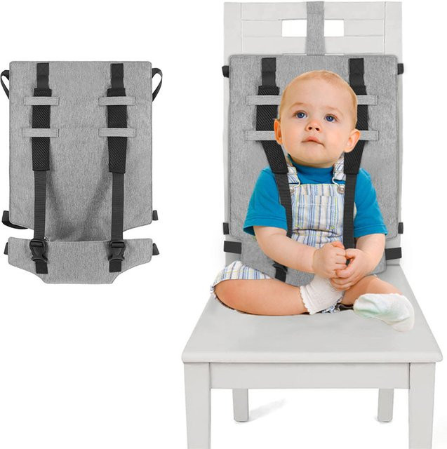 Tragbarer Reise-Harness-Sitz für Babys in Grau - Bild 1
