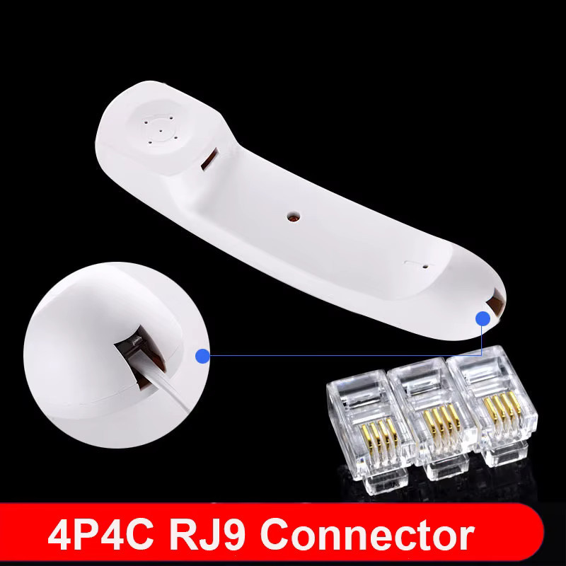 OULLX RJ9 Telefonhörer-Anschluss 4P4C 4-adriger Audio-Stecker mit vergoldetem Kupfer-Chip in Transparent - Bild 2