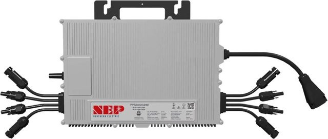 Jet-Line Micro Wechselrichter NEP BDM 2000 W mit WiFi, grau, drosselbar auf 800 W für Balkonskraftwerke - Bild 1