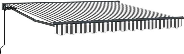 vidaXL Einziehbare Markise Anthrazit und Weiß B: 300 cm, T: 250 cm - Bild 1
