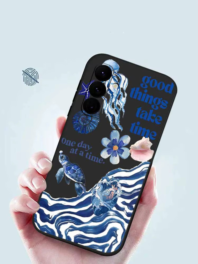 MOESOE Handyhülle mit Meer-Landschaft und Wellen-Druck für Samsung Galaxy S25 FE S24 S23 S22 Ultra S23 Plus A56 A17 A16 A36 A55 A54 A15 5G in Lila - Bild 7