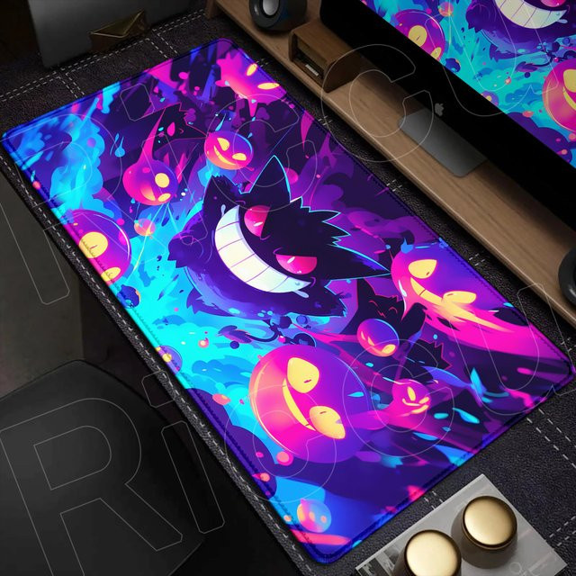 Potdemiel Gaming-Mauspad XXL Gengar Anime Schreibtischunterlage, B/T: 90 x 40 cm, Multicolour - Bild 1
