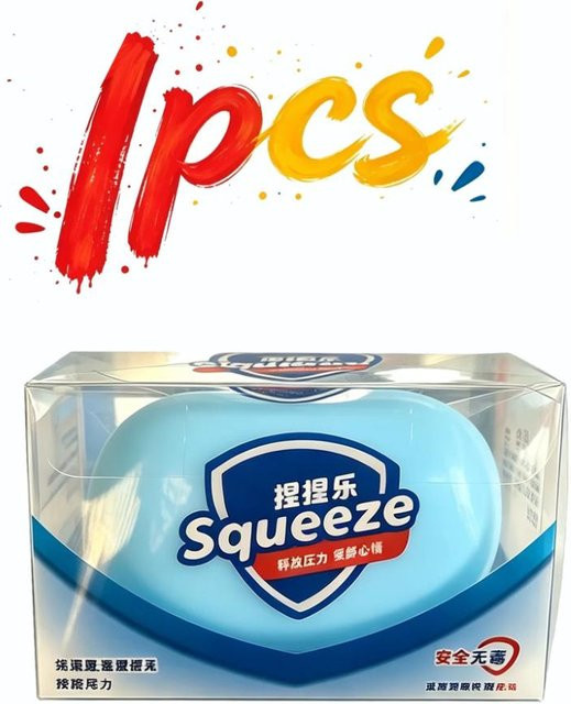 Baustein Seife Squishy Stressball, Knackiges Quetschspielzeug, Runde Blöcke, Gefüllt - Bild 1
