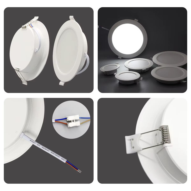 4er Set Gatetop LED-Einbau-Downlights rund in Weiß aus Aluminium und PC, energiesparend und flimmerfrei, 6W-24W, AC110V-220V, ideal für die Küche - Bild 4