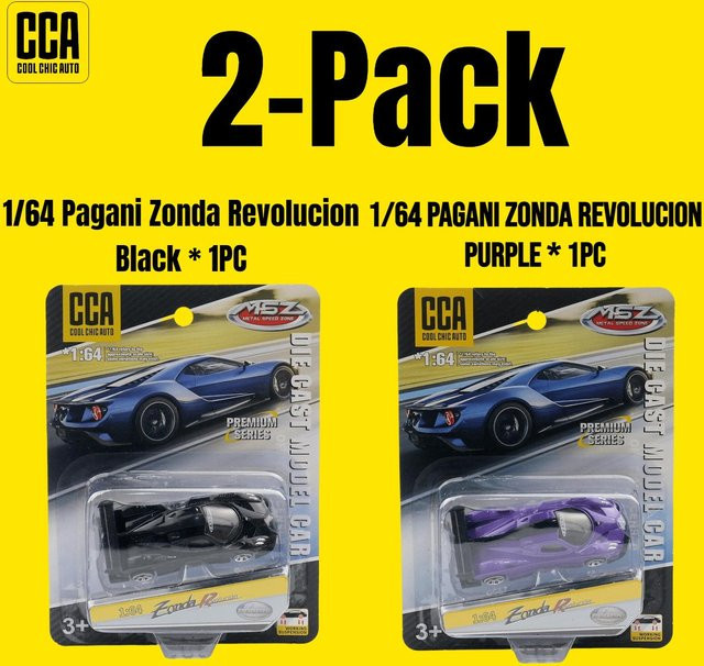 Linyi toy car Pagani Zonda Revolucion, Rennspielzeugauto, Modell Diecast, 1:64, ab 14 Jahren - Bild 1