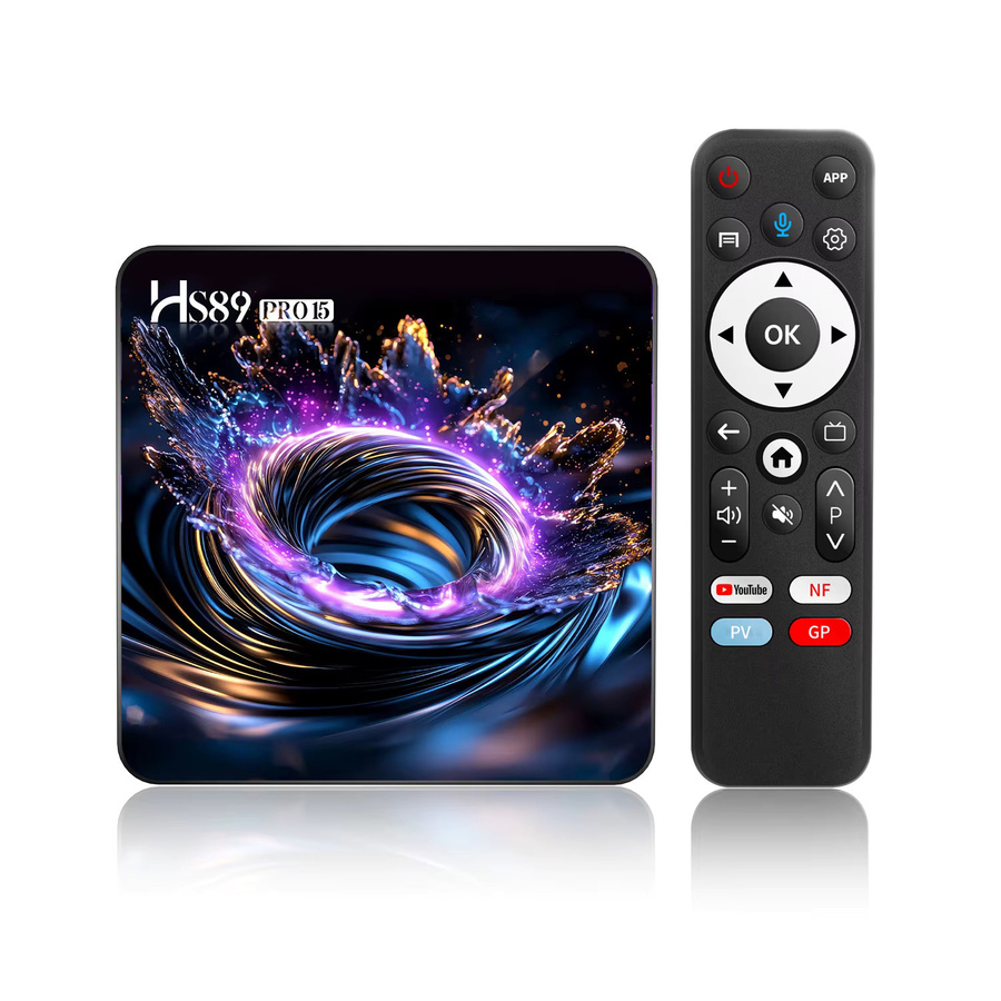 WUDUNG HS89 PRO 15 Smart TV Box Android 14 Media Streamer mit 4K UHD, Rockchip RK3539, 4G/32G, WiFi6 und USB 3.0 in Schwarz - Bild 4