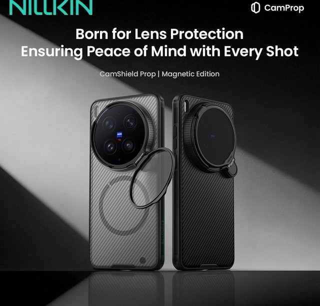Nillkin CamShield Pro Magnetische Schutzhülle für vivo X300 Ultra mit Kameraabdeckung und Ständer in Schwarz - Bild 1